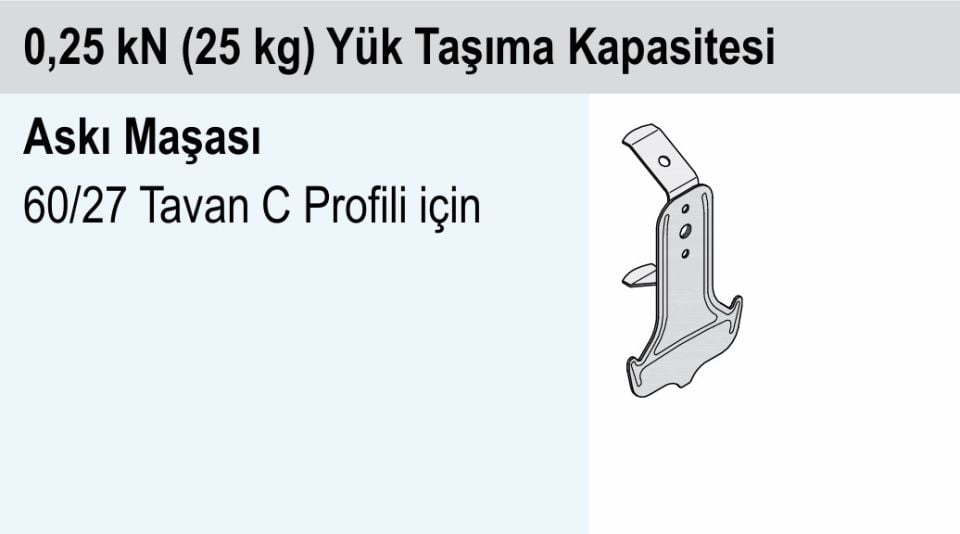 KNAUF ALÇIPAN  ASKI MAŞASI (250 ADET)
