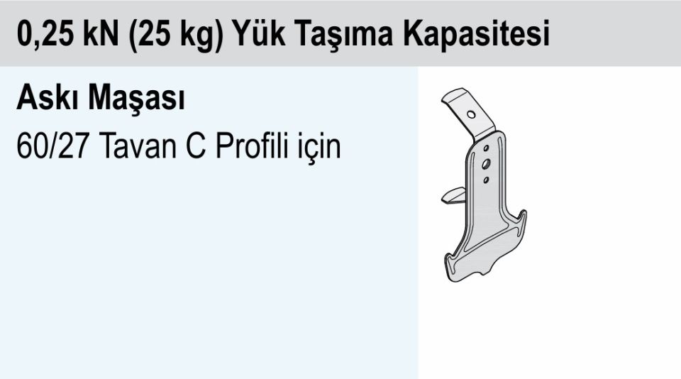 KNAUF PROFİL ASKI MAŞASI (250 ADET)