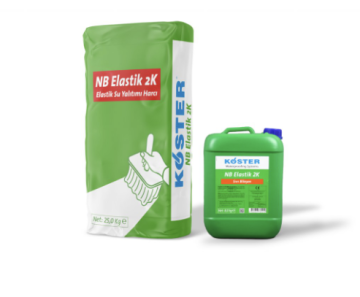 KÖSTER NB Elastik 2K Elastik Su Yalıtımı Harcı (2K) 25 kg torba ve 8 kg bidon (SET halinde)