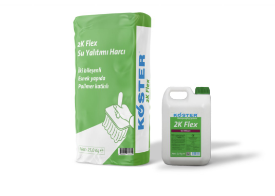 KÖSTER 2K Flex Esnek Su Yalıtımı Harcı 25 kg torba ve 5 kg bidon (SET halinde)