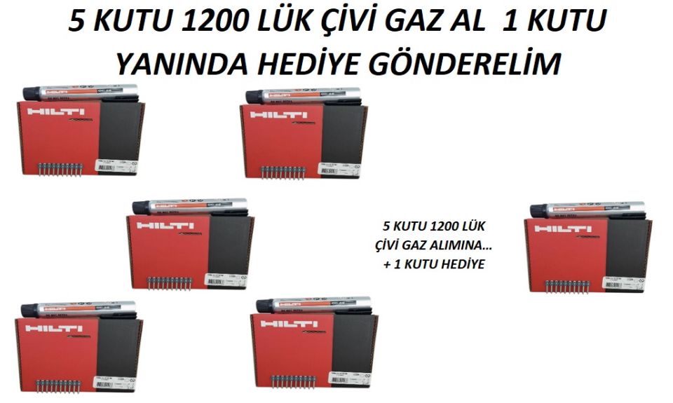 HİLTİ GX3 6 AL 5 ÖDE 27 mx ÇİVİ + GC 42 GAZ TÜPÜ