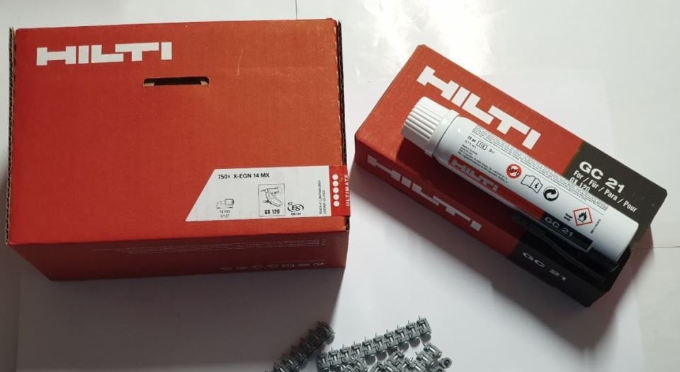HİLTİ GX120 14 MX ÇİVİ 750 ADET + GAZ TÜPÜ GC 22