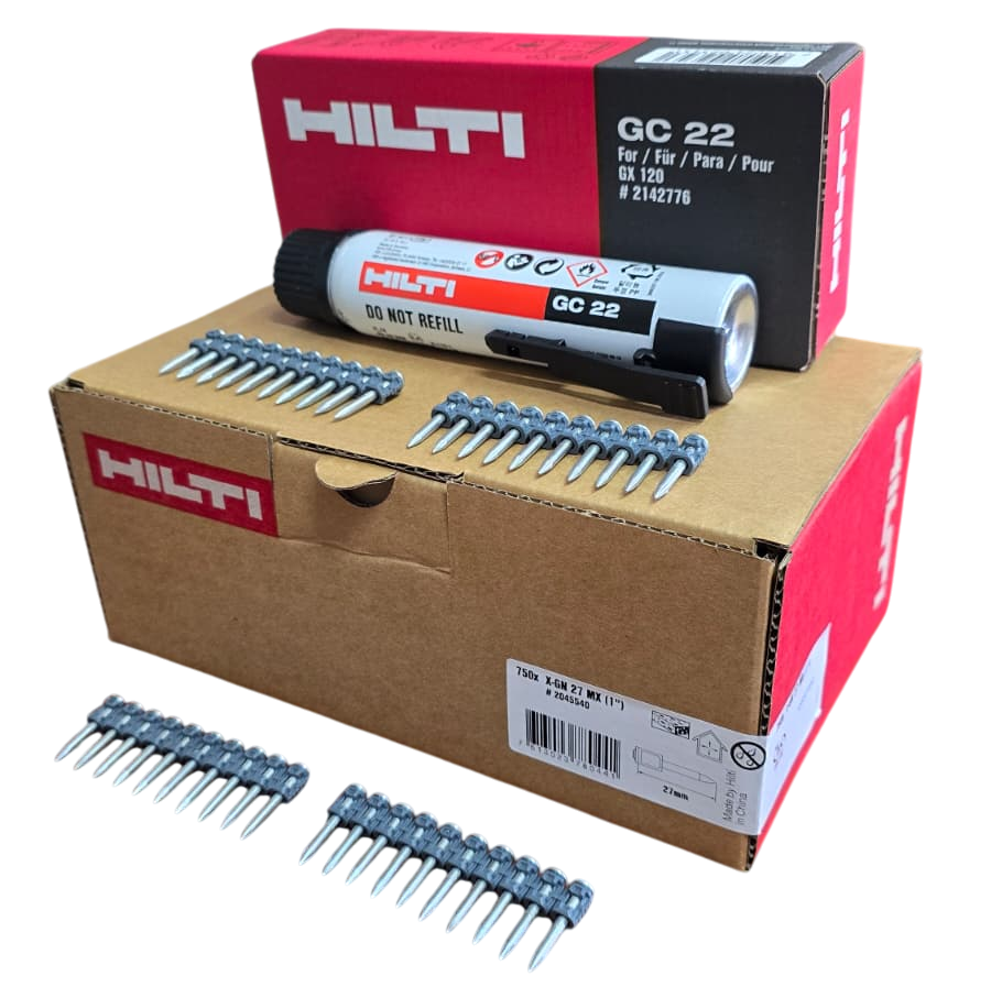 HİLTİ GC120 750'LİK 27 mm ÇİVİ+ GC22 GAZ