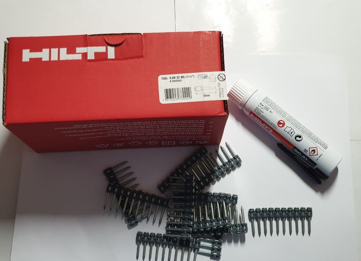 HİLTİ GX 120 32 MX ÇİVİ 750 ADET + GAZ TÜPÜ GC 22