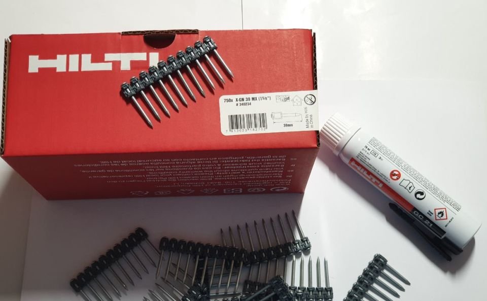 HILTİ 39 MX ÇİVİ 750 ADET + GAZ TÜPÜ GC 22