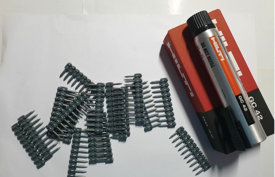HİLTİ GX3 27 MX ÇİVİ + GAZ TÜPÜ GC 42 1 KOLİ ( 7200 ADET ÇİVİ) + 6 ADET GAZ TÜPÜ