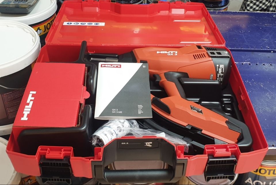 HİLTİ GX3 YENİ NESİL GAZLI ÇİVİ ÇAKMA TABANCASI  (1 KUTU 1200 LÜK 27 mm çivigaz )