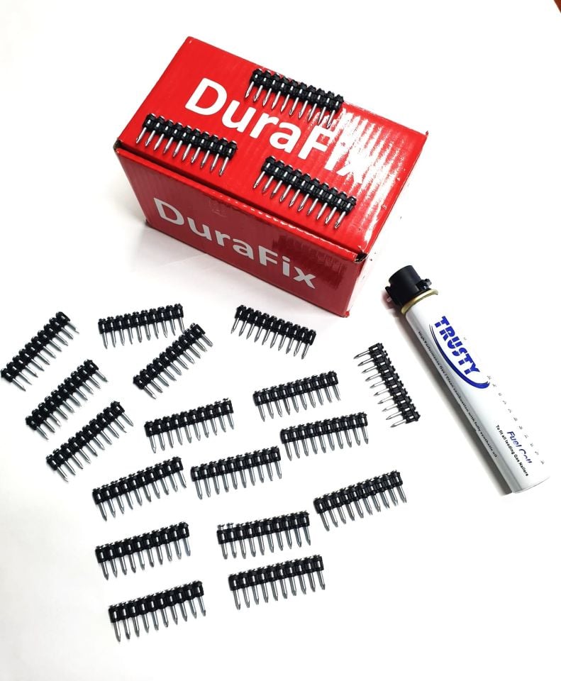DURAFİX TABANCA ÇİVİSİ 27 mm 1000 Adet + TRUSTY 165 mm GAZ