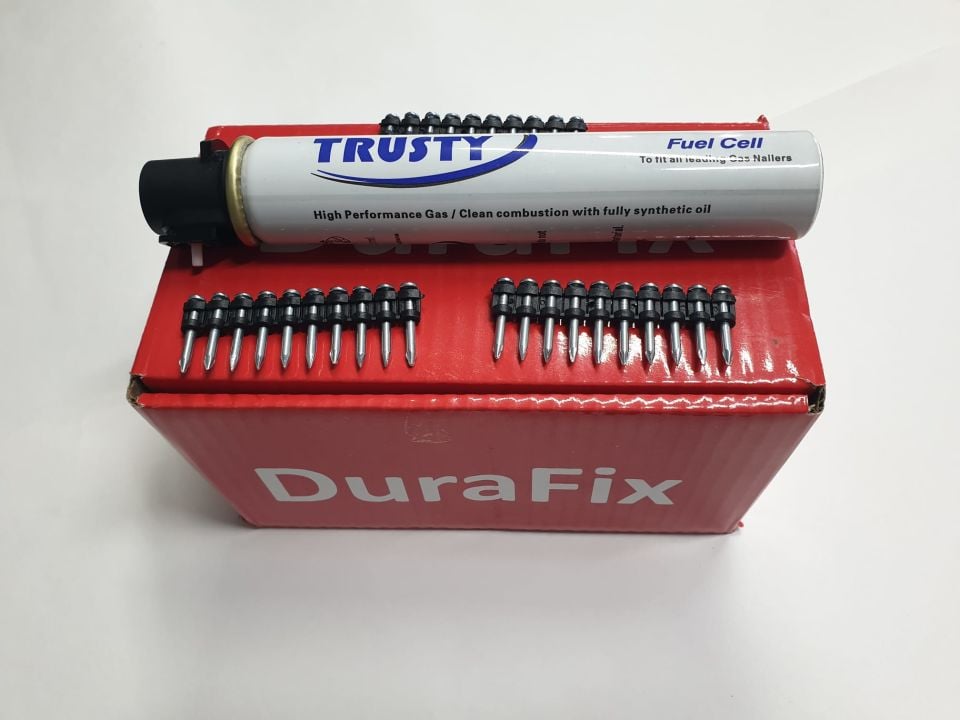 DURAFİX TABANCA ÇİVİSİ 27 mm 1000 Adet + TRUSTY 165 mm GAZ