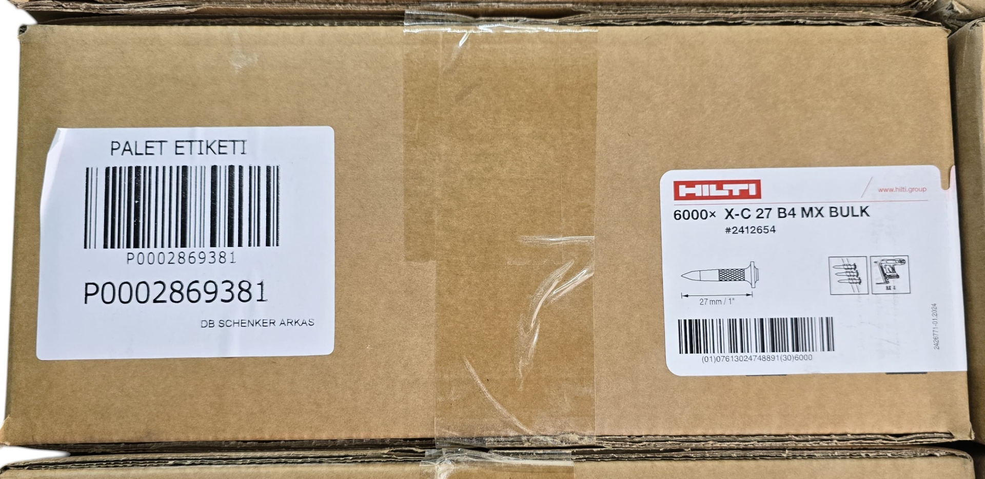 HİLTİ BX4 X-C 27 mm TABANCA ÇİVİSİ 1 KOLİ (6000 ADET)