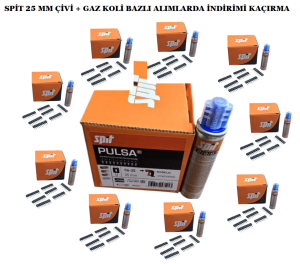 SPIT C6 25 mm ÇİVİ + P40 GAZ TÜPÜ /1 KOLİ