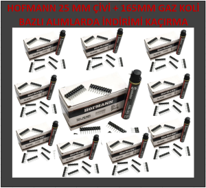 HOFMANN TABANCA ÇİVİSİ + 165mm GAZ Tüpü 1 KOLİ