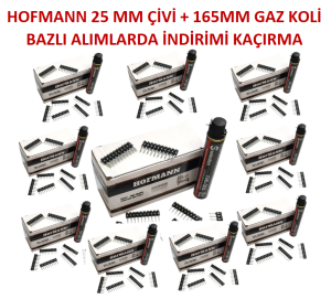 HOFMANN 25MM TABANCA ÇİVİSİ + 165mm GAZ Tüpü 1 KOLİ