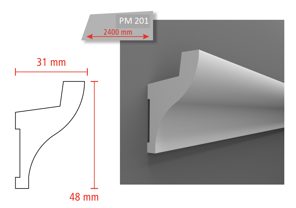 PM 201 48x31  mm  POLİMER SERT KARTONPİYER
