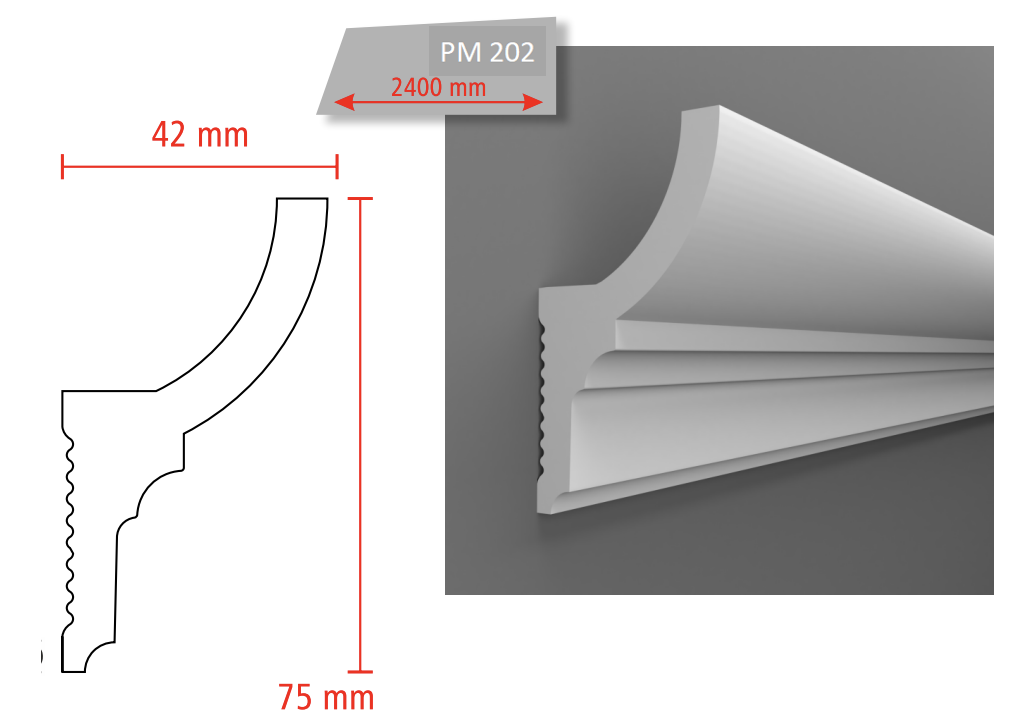 PM 202 75x42  mm  POLİMER SERT KARTONPİYER
