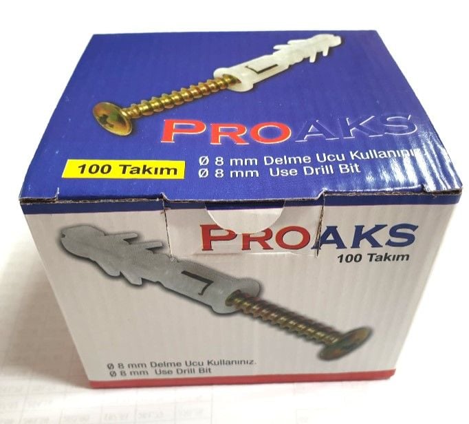 PROAKS PUL BAŞLI 5,0×45mm VİDA + 8mmDÜBEL