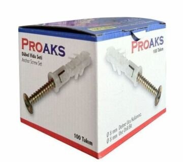 PROAKS PUL BAŞLI 5,0×45mm VİDA + 8mmDÜBEL