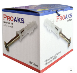 PROAKS PUL BAŞLI 5,0×45mm VİDA + 8mmDÜBEL