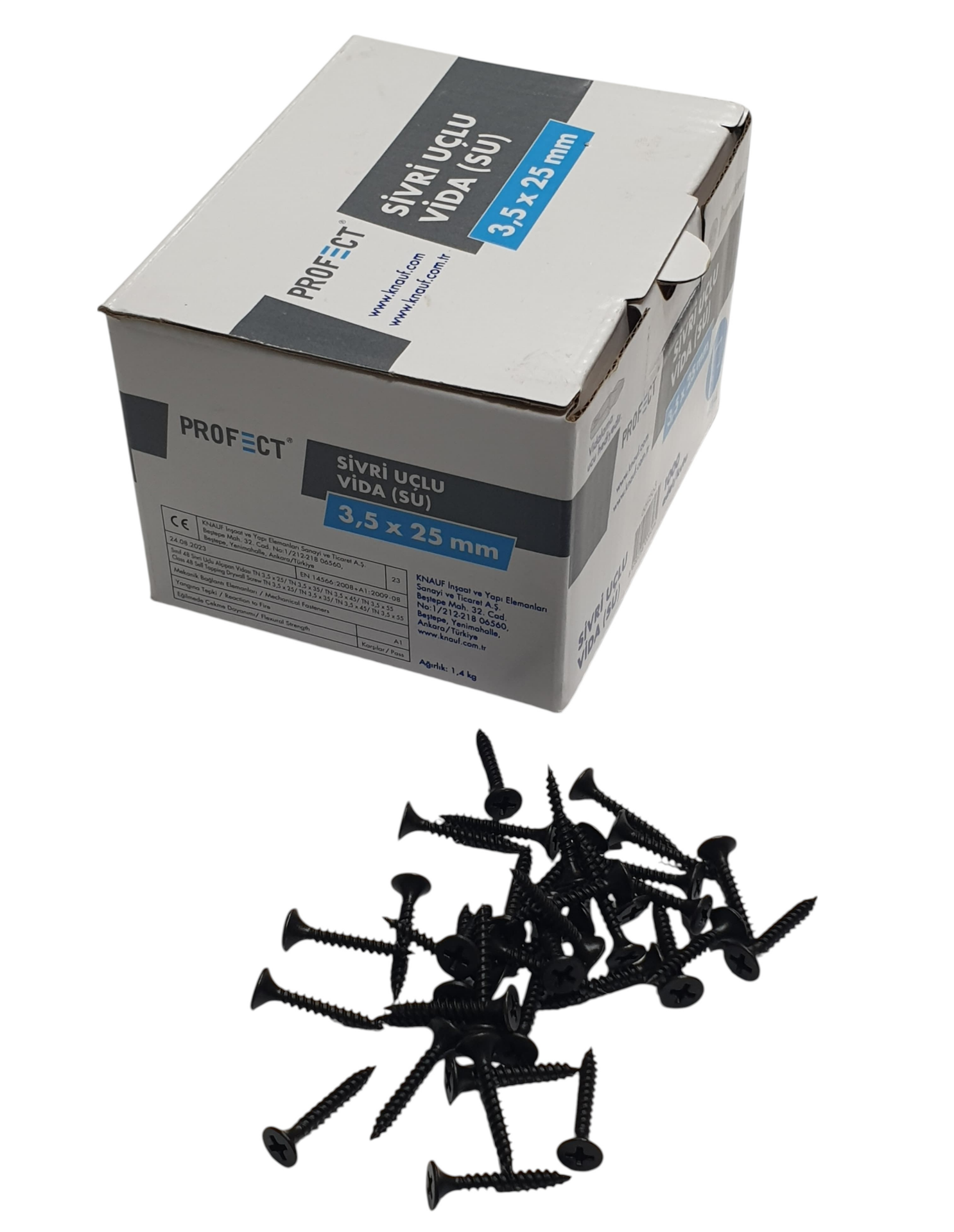 KNAUF 3,5X25 mm SİVRİ UÇLU PROFECT ALÇIPAN VİDA