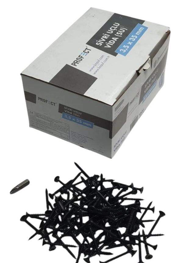 KNAUF 3,5X35 mm PROFECT SİVRİ UÇLU ALÇIPAN VİDASI