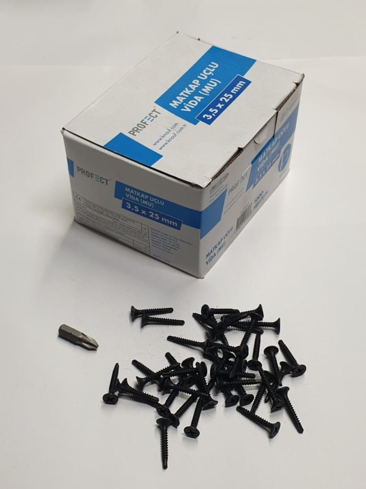 KNAUF  3,5X25 mm PROFECT MATKAP UÇLU ALÇIPAN VİDASI