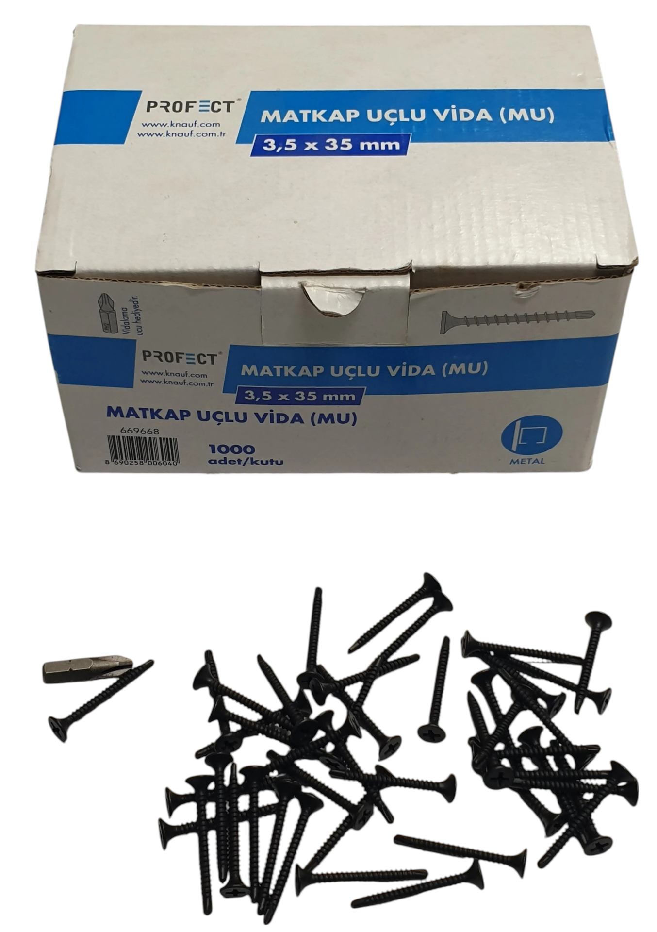 KNAUF 3,5X35 mm MATKAP UÇLU PROFECT ALÇIPAN VİDASI